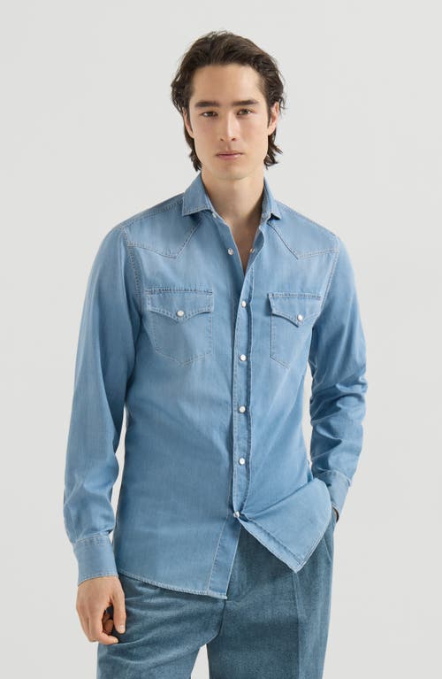 Brunello Cucinelli Brunello Cucinelli Lightweight denim western shirt