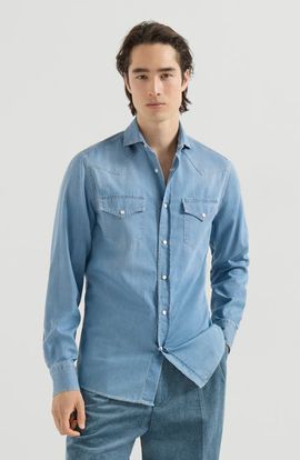 Brunello Cucinelli Brunello Cucinelli Lightweight denim western shirt