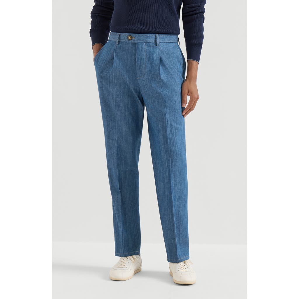 Brunello Cucinelli Brunello Cucinelli Lightweight denimtrousers with double pleats