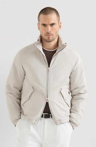 Brunello Cucinelli Brunello Cucinelli Lightweight nylon outerwear jacket with packable hood