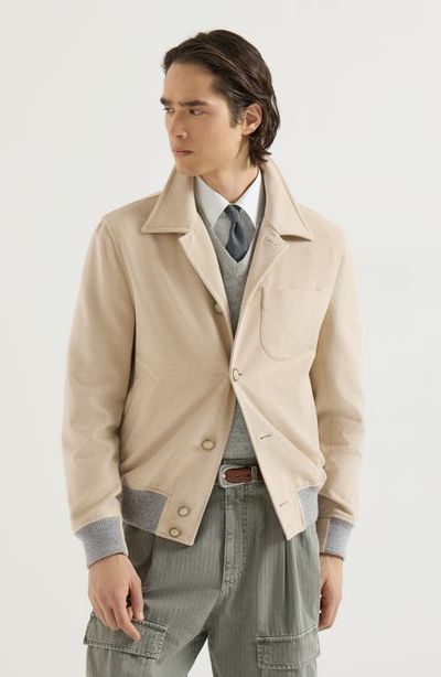 Brunello Cucinelli Brunello Cucinelli Lightweight virgin wool cloth outerwear jacket