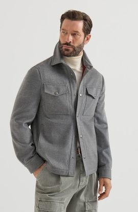 Brunello Cucinelli Brunello Cucinelli Lightweight virgin wool cloth shirt-style outerwear jacket