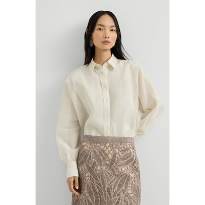 Brunello Cucinelli Brunello Cucinelli Linen and cotton organza shirt