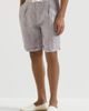 Brunello Cucinelli Brunello Cucinelli Linen and hemp diagonal Bermuda shorts with drawstring and double pleats - 1