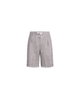 Brunello Cucinelli Brunello Cucinelli Linen and hemp diagonal Bermuda shorts with drawstring and double pleats - 2