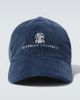Brunello Cucinelli Brunello Cucinelli Logo cotton-blend corduroy baseball cap - 1
