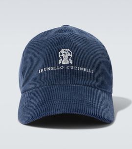 Brunello Cucinelli Brunello Cucinelli Logo cotton-blend corduroy baseball cap