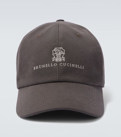 Brunello Cucinelli Brunello Cucinelli Logo cotton canvas baseball cap