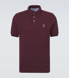 Brunello Cucinelli Brunello Cucinelli Logo cotton piqué polo shirt