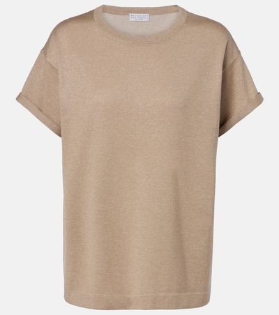 Brunello Cucinelli Brunello Cucinelli LurexÂ® cashmere and silk-blend T-shirt