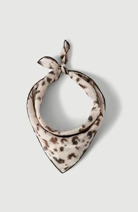 Brunello Cucinelli Brunello Cucinelli Lynx print silk foulard