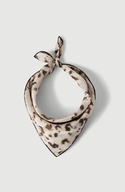 Brunello Cucinelli Brunello Cucinelli Lynx print silk foulard