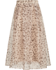 Brunello Cucinelli Brunello Cucinelli Lynx print silk organza pleated skirt - 1