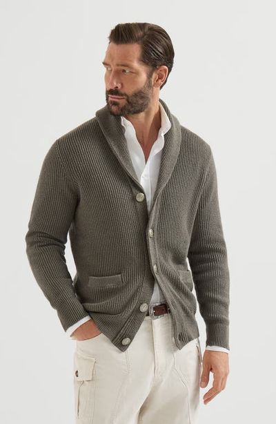 Brunello Cucinelli Brunello Cucinelli Malfilé cotton English rib cardigan