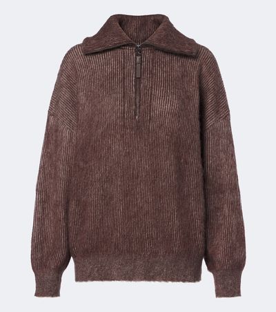Brunello Cucinelli Brunello Cucinelli Mohair and wool-blend half-zip sweater