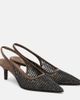 Brunello Cucinelli Brunello Cucinelli Monili 55 suede-trimmed slingback pumps - 1