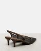 Brunello Cucinelli Brunello Cucinelli Monili 55 suede-trimmed slingback pumps - 2