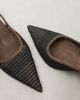 Brunello Cucinelli Brunello Cucinelli Monili 55 suede-trimmed slingback pumps - 5
