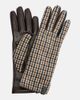 Brunello Cucinelli Brunello Cucinelli Monili checked virgin wool and leather gloves - 1