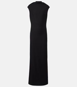 Brunello Cucinelli Brunello Cucinelli Monili draped wool-blend gown