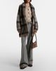 Brunello Cucinelli Brunello Cucinelli Monili herringbone wool-blend wide-leg pants - 2