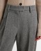 Brunello Cucinelli Brunello Cucinelli Monili herringbone wool-blend wide-leg pants - 3