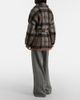 Brunello Cucinelli Brunello Cucinelli Monili herringbone wool-blend wide-leg pants - 6