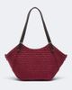 Brunello Cucinelli Brunello Cucinelli Monili leather-trimmed raffia-effect tote bag - 1