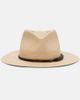 Brunello Cucinelli Brunello Cucinelli Monili leather-trimmed straw fedora hat - 1