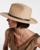 Brunello Cucinelli Brunello Cucinelli Monili leather-trimmed straw fedora hat - 2