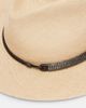 Brunello Cucinelli Brunello Cucinelli Monili leather-trimmed straw fedora hat - 3