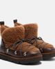 Brunello Cucinelli Brunello Cucinelli Monili leather and shearling lace-up boots - 1