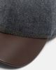 Brunello Cucinelli Brunello Cucinelli Monili leather and virgin wool baseball cap - 4