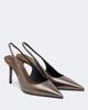 Brunello Cucinelli Brunello Cucinelli Monili metallic leather slingback pumps - 1