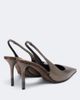 Brunello Cucinelli Brunello Cucinelli Monili metallic leather slingback pumps - 3