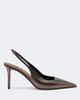 Brunello Cucinelli Brunello Cucinelli Monili metallic leather slingback pumps - 4