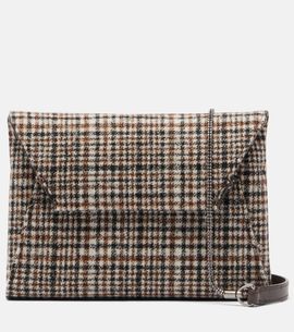 Brunello Cucinelli Brunello Cucinelli Monili Mini plaid clutch