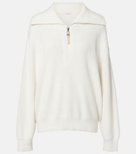 Brunello Cucinelli Brunello Cucinelli Monili oversized cotton half-zip sweater