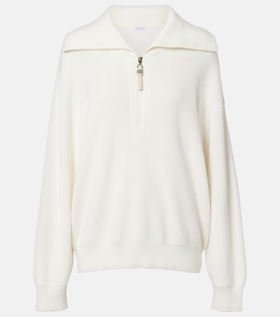 Brunello Cucinelli Brunello Cucinelli Monili oversized cotton half-zip sweater