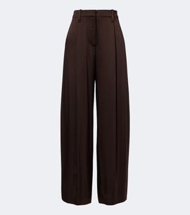 Brunello Cucinelli Brunello Cucinelli Monili pleated silk wide-leg pants