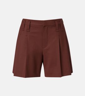 Brunello Cucinelli Brunello Cucinelli Monili pleated wool-blend shorts