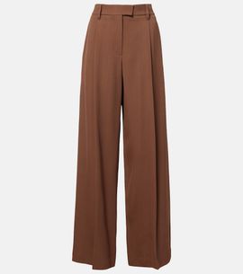 Brunello Cucinelli Brunello Cucinelli Monili pleated wool-blend wide-leg pants