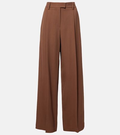 Brunello Cucinelli Brunello Cucinelli Monili pleated wool-blend wide-leg pants