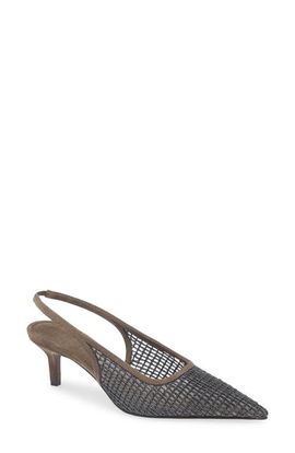 Brunello Cucinelli Brunello Cucinelli Monili Pointed Toe Slingback Pump