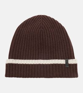 Brunello Cucinelli Brunello Cucinelli Monili ribbed-knit cashmere beanie