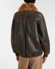 Brunello Cucinelli Brunello Cucinelli Monili shearling-trimmed leather blouson jacket - 5