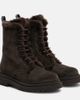Brunello Cucinelli Brunello Cucinelli Monili shearling-trimmed suede lace-up boots - 1