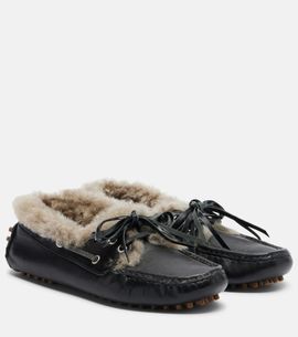 Brunello Cucinelli Brunello Cucinelli Monili shearling boat shoes
