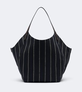 Brunello Cucinelli Brunello Cucinelli Monili striped canvas tote bag