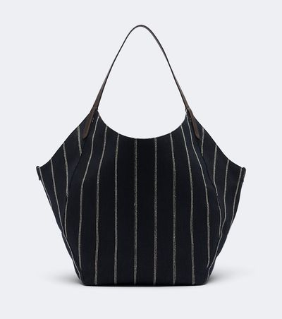 Brunello Cucinelli Brunello Cucinelli Monili striped canvas tote bag
